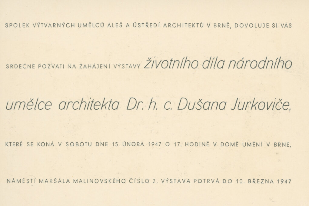 Národní umělec architekt Dr. h. c. Dušan Jurkovič